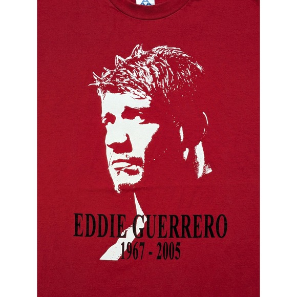 Eddie Guerrero 1967-2005 Wrestling T-Shirt 3XL Mens Red Memorial Vintage WWE WWF - Picture 2 of 10